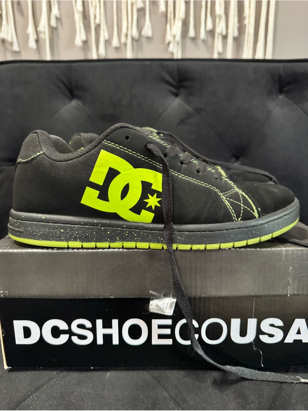 EUC!! Men’s DC Gaveler Sz 8.5 / Lime Green & Black / With box!! 📦 FREE SHIPPING